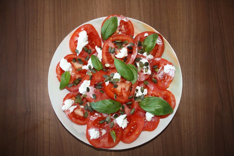 salade tomates mascaporne basilic